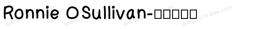 Ronnie OSullivan字体转换